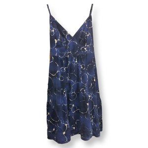 American Eagle Outfitters Blue Bubble Print Watermark Design Dress